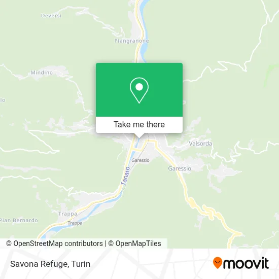 Savona Refuge map