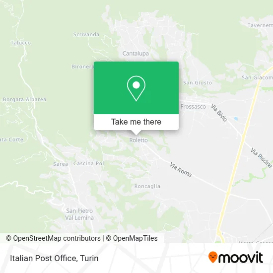 Italian Post Office map
