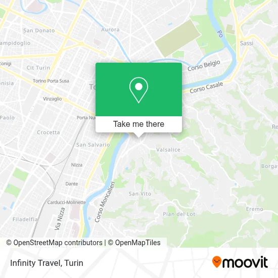 Infinity Travel map