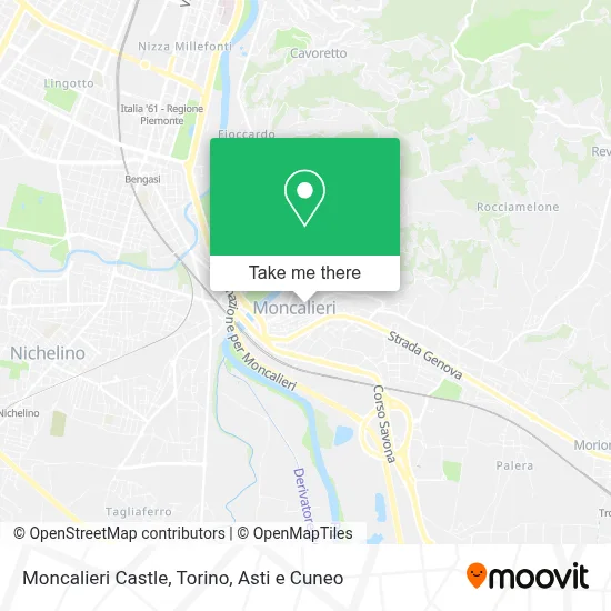 Moncalieri Castle map