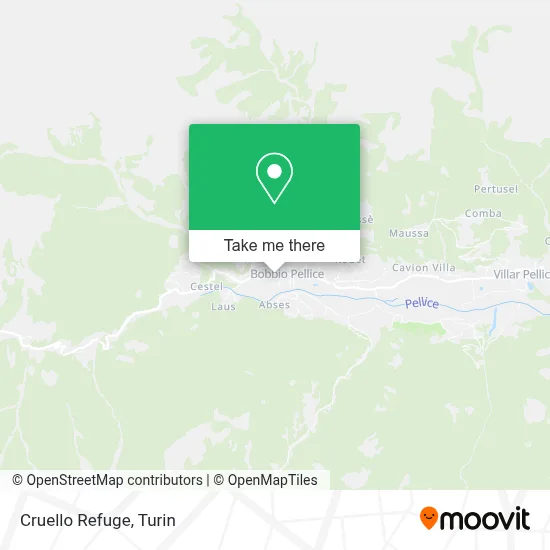 Cruello Refuge map