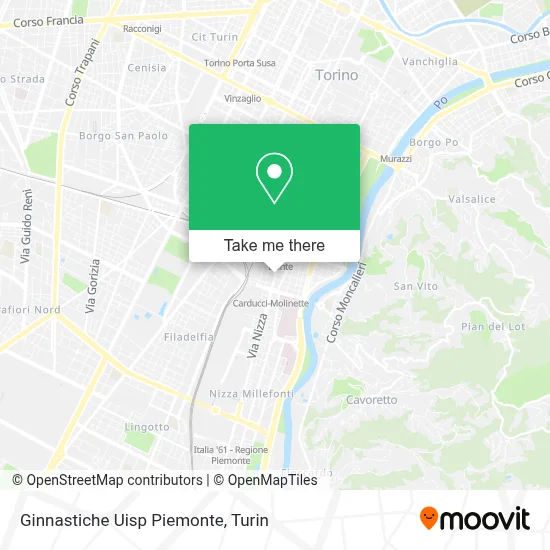Ginnastiche Uisp Piemonte map