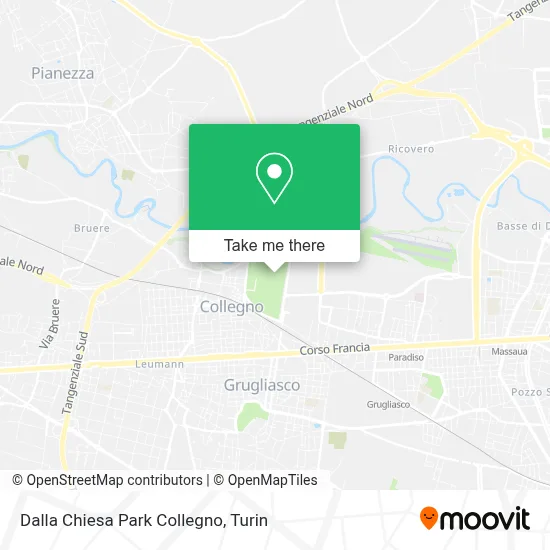 Dalla Chiesa Park Collegno map