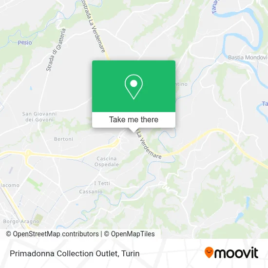 Primadonna Collection Outlet map