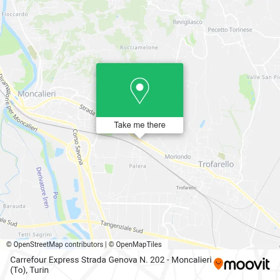 Carrefour Express Strada Genova N. 202 - Moncalieri (To) map