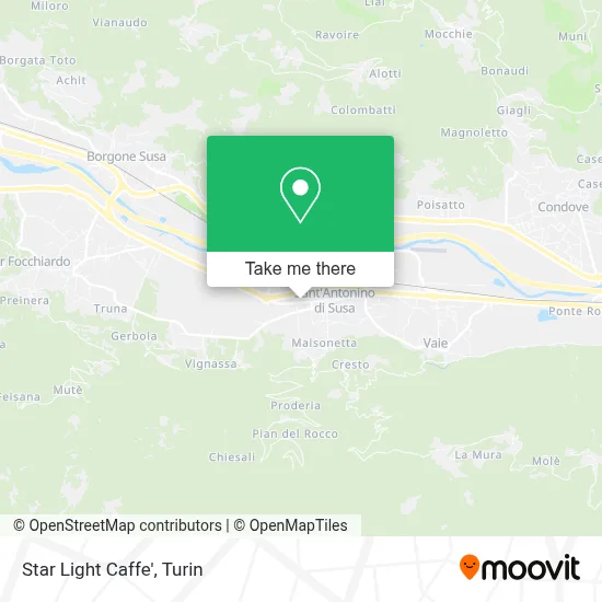 Star Light Caffe' map