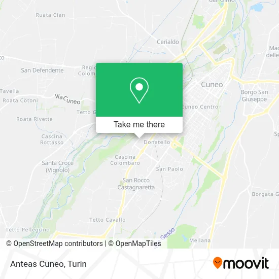 Anteas Cuneo map