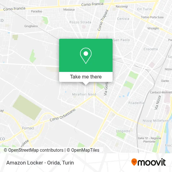 Amazon Locker - Orida map