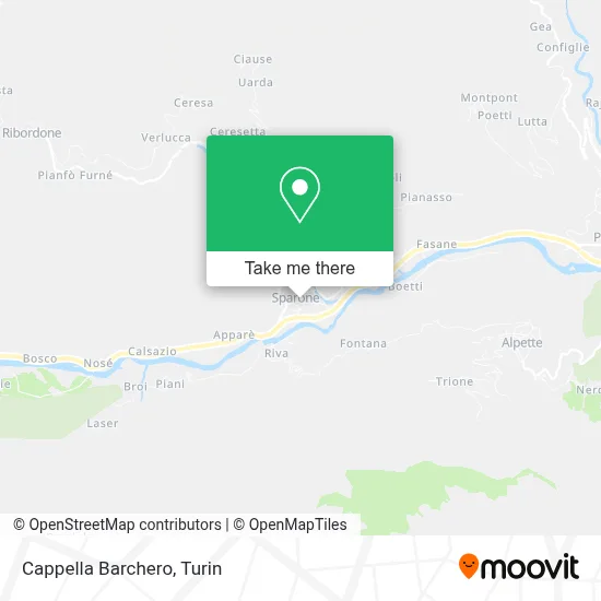 Cappella Barchero map