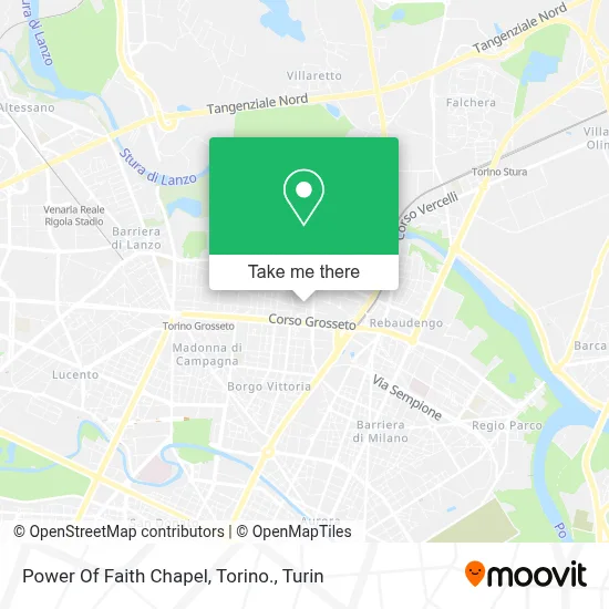 Power Of Faith Chapel, Torino. map