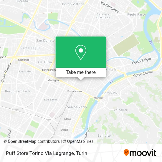 Puff Store Torino Via Lagrange map