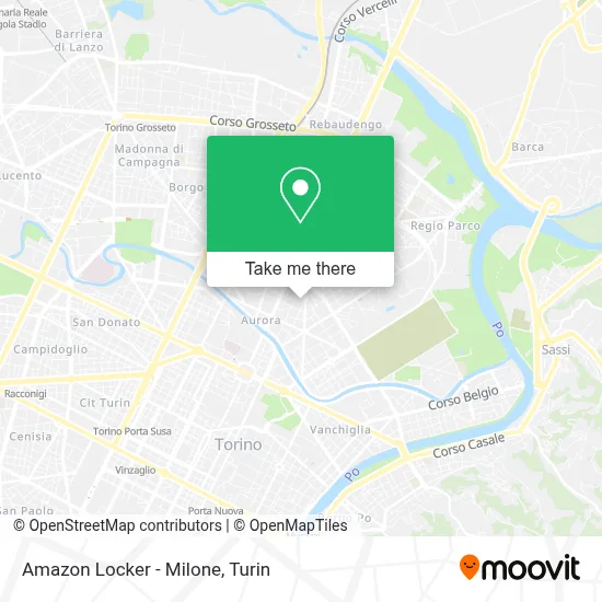 Amazon Locker - Milone map