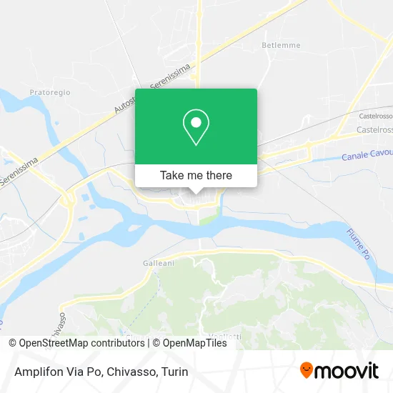 Amplifon Via Po, Chivasso map