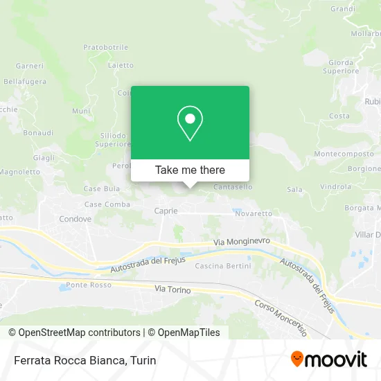 Ferrata Rocca Bianca map