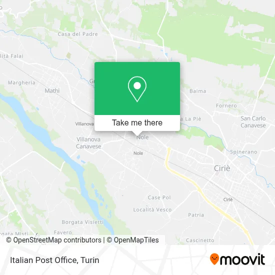 Italian Post Office map