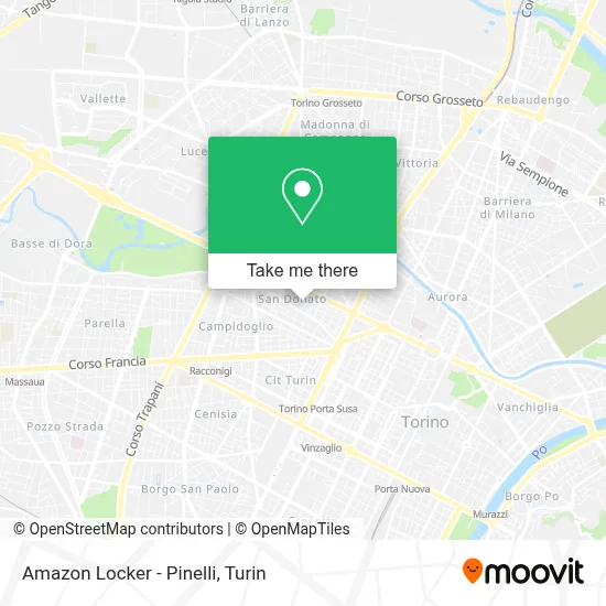 Amazon Locker - Pinelli map