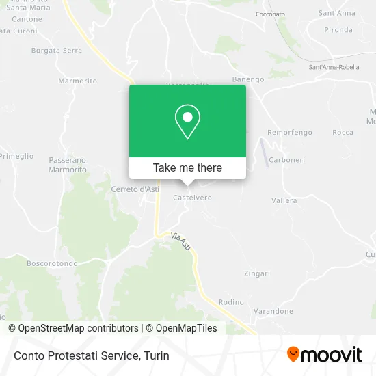 Conto Protestati Service map