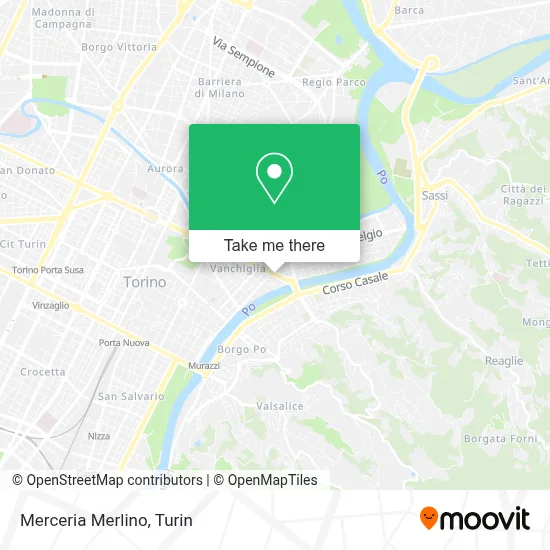 Merceria Merlino map