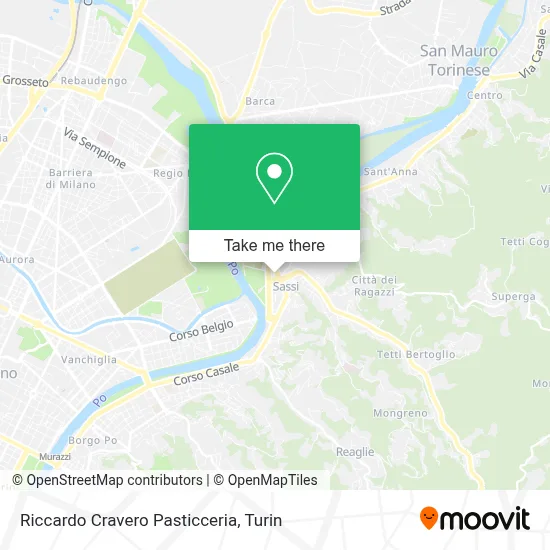 Riccardo Cravero Pasticceria map