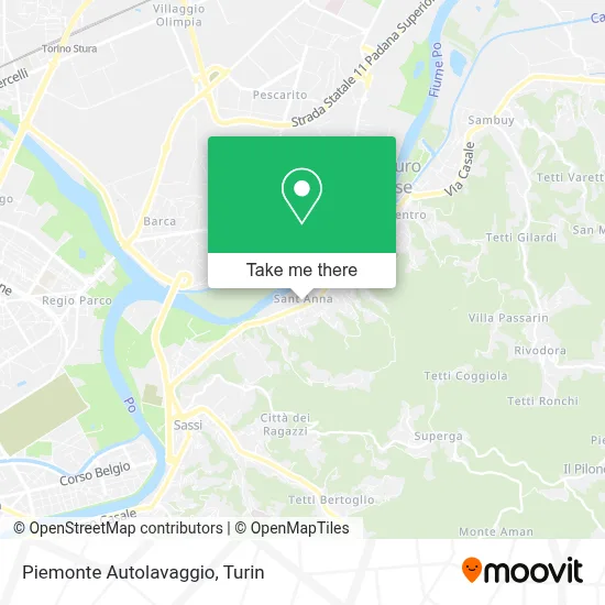 Piemonte Autolavaggio map