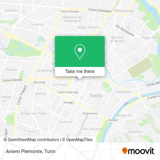 Aniem Piemonte map