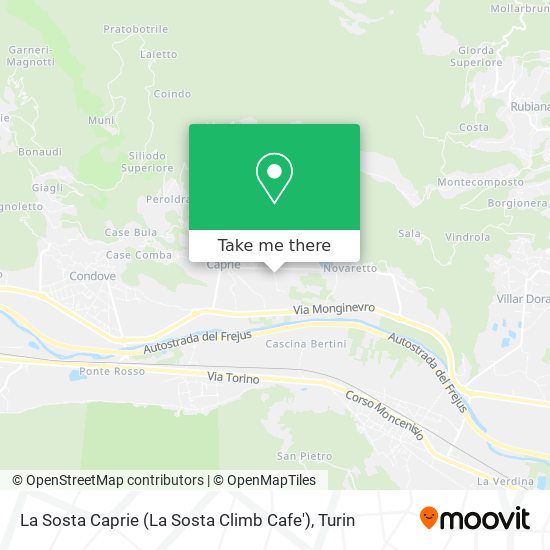 La Sosta Caprie (La Sosta Climb Cafe') map