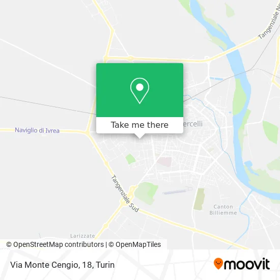 Monte Cengio Street, 18 map