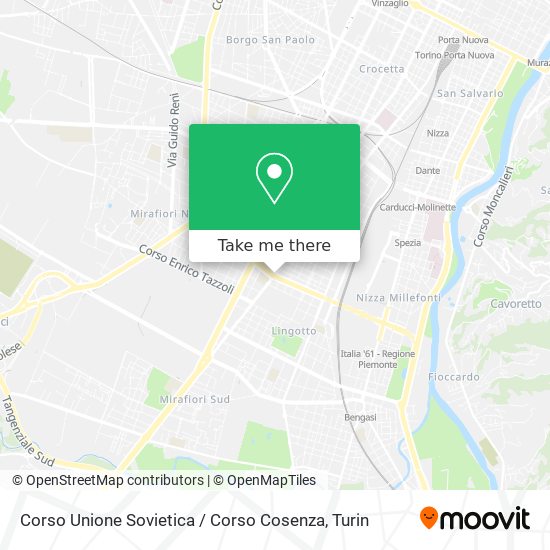 Corso Unione Sovietica / Corso Cosenza map