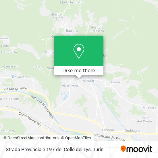 Strada Provinciale 197 del Colle del Lys map