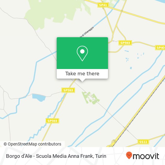 Borgo d'Ale - Scuola Media Anna Frank map
