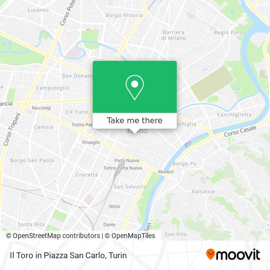 Il Toro in Piazza San Carlo map