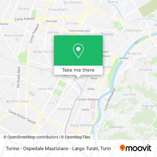 Torino - Ospedale Mauriziano - Largo Turati map