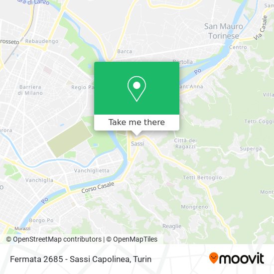 Fermata 2685 - Sassi Capolinea map