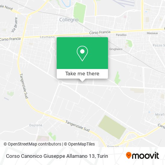 Corso Canonico Giuseppe Allamano 13 map