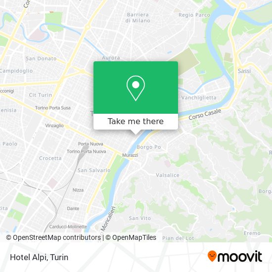 Hotel Alpi map