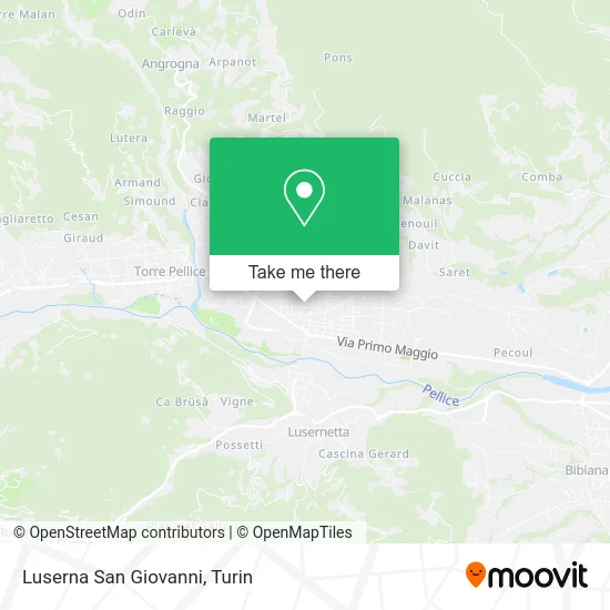 Luserna San Giovanni map