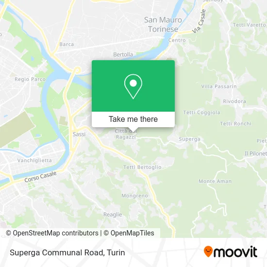 Superga Communal Road map