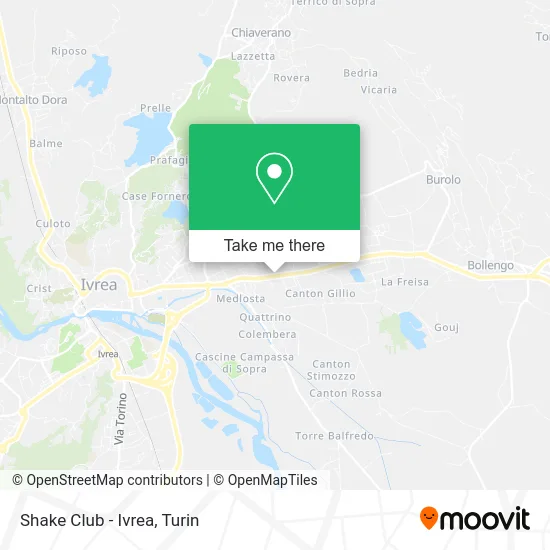 Shake Club - Ivrea map