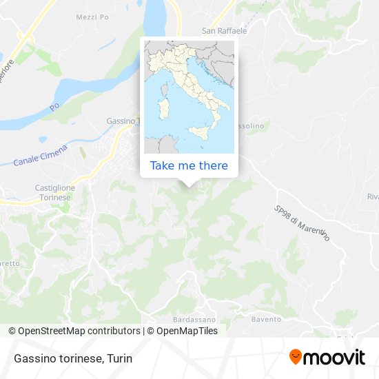 Gassino torinese map