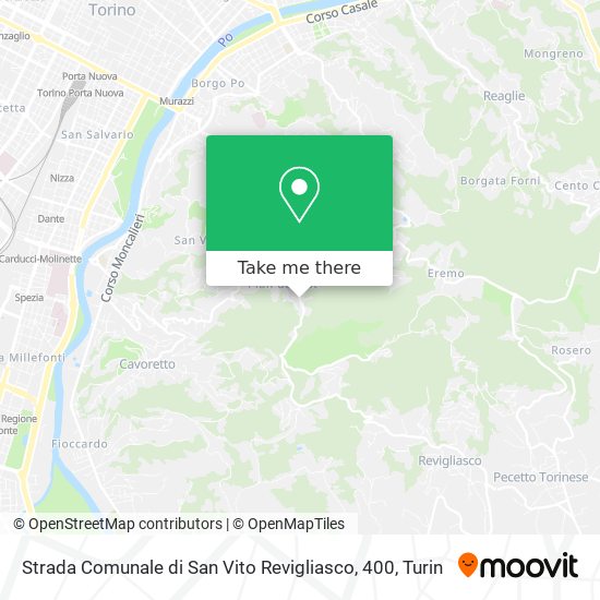 Strada Comunale di San Vito Revigliasco, 400 map