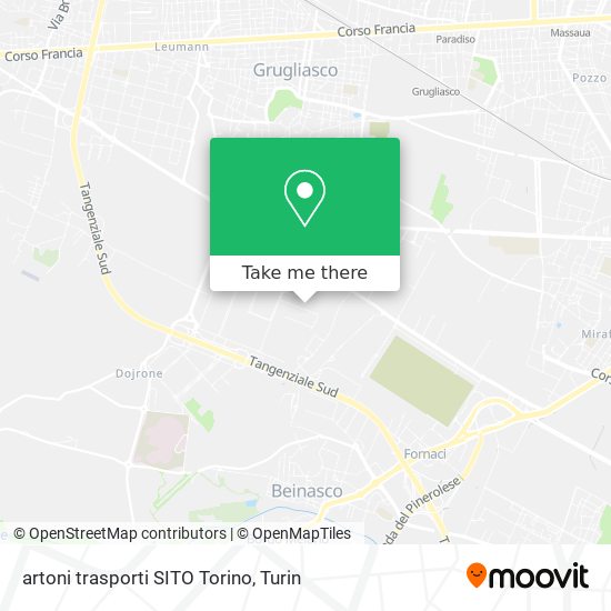 artoni trasporti SITO Torino map