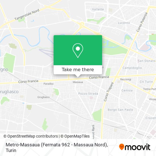 Metro-Massaua (Fermata 962 - Massaua Nord) map