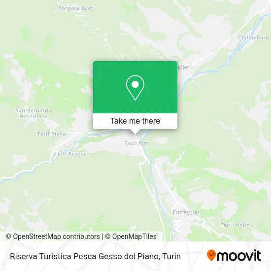 Gesso River Fishing Tourist Reserve map