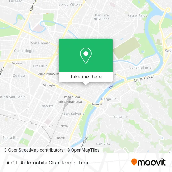 A.C.I. Automobile Club Turin map