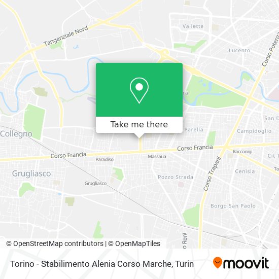 Torino - Stabilimento Alenia Corso Marche map