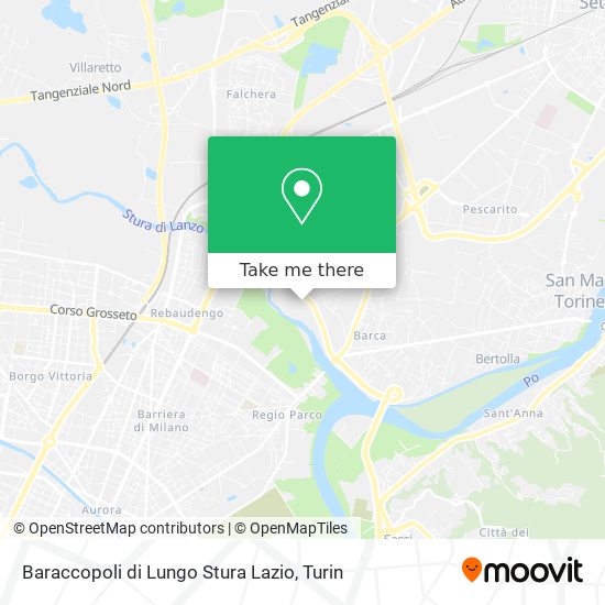 Baraccopoli di Lungo Stura Lazio map