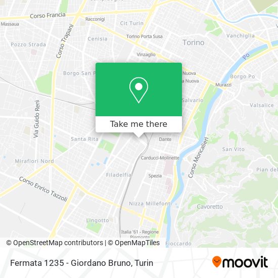 Fermata 1235 - Giordano Bruno map