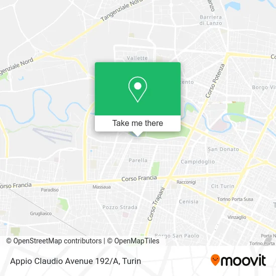Appio Claudio Avenue 192/A map