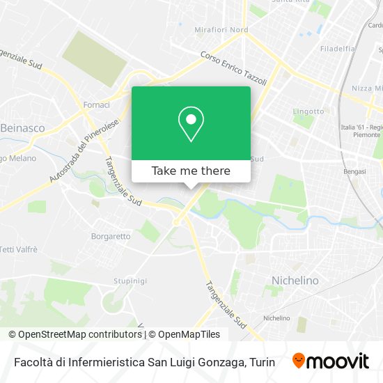 Facoltà di Infermieristica San Luigi Gonzaga map