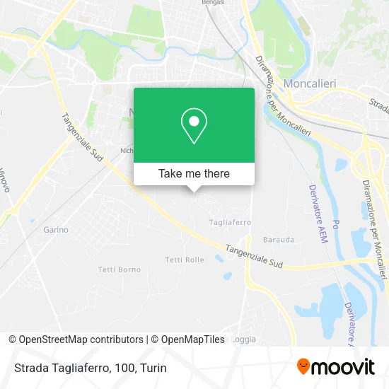 Strada Tagliaferro, 100 map